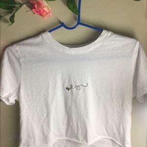 Brandy Cropped Bee Tee